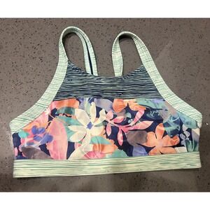 Athleta Girl Bikini Top Big Girls Large 12 Surfs Up Sports Bra Lara Floral Multi